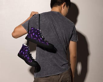 Retro 90's Men's high top canvas shoes