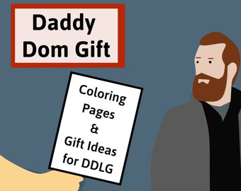 Daddy Dom cadeau pour DDlg & DDlb, Daddy Kink imprimable, Kinky Valentine's Day Coloring Pages