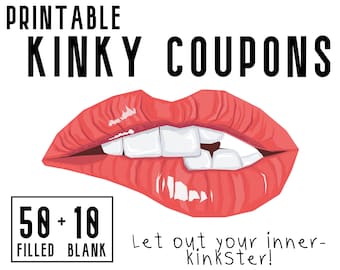 Kinky Coupons Printable, Naughty Fathers Day Gift, Adult Sex Games for Kink