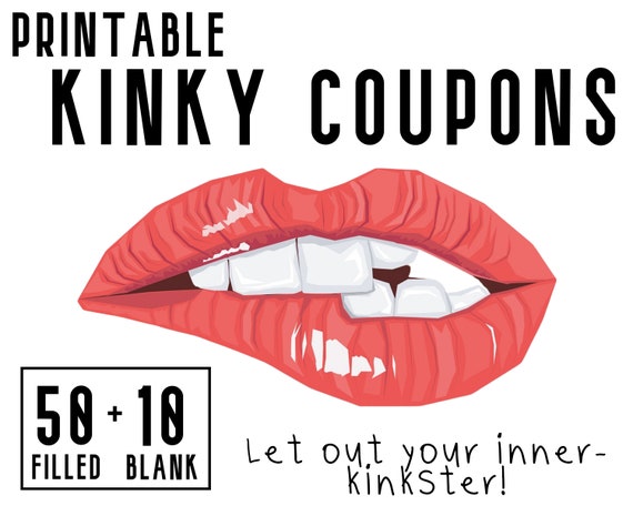 Kinky Coupons Printable, Naughty Fathers Day Gift, Adult Sex Games for Kink