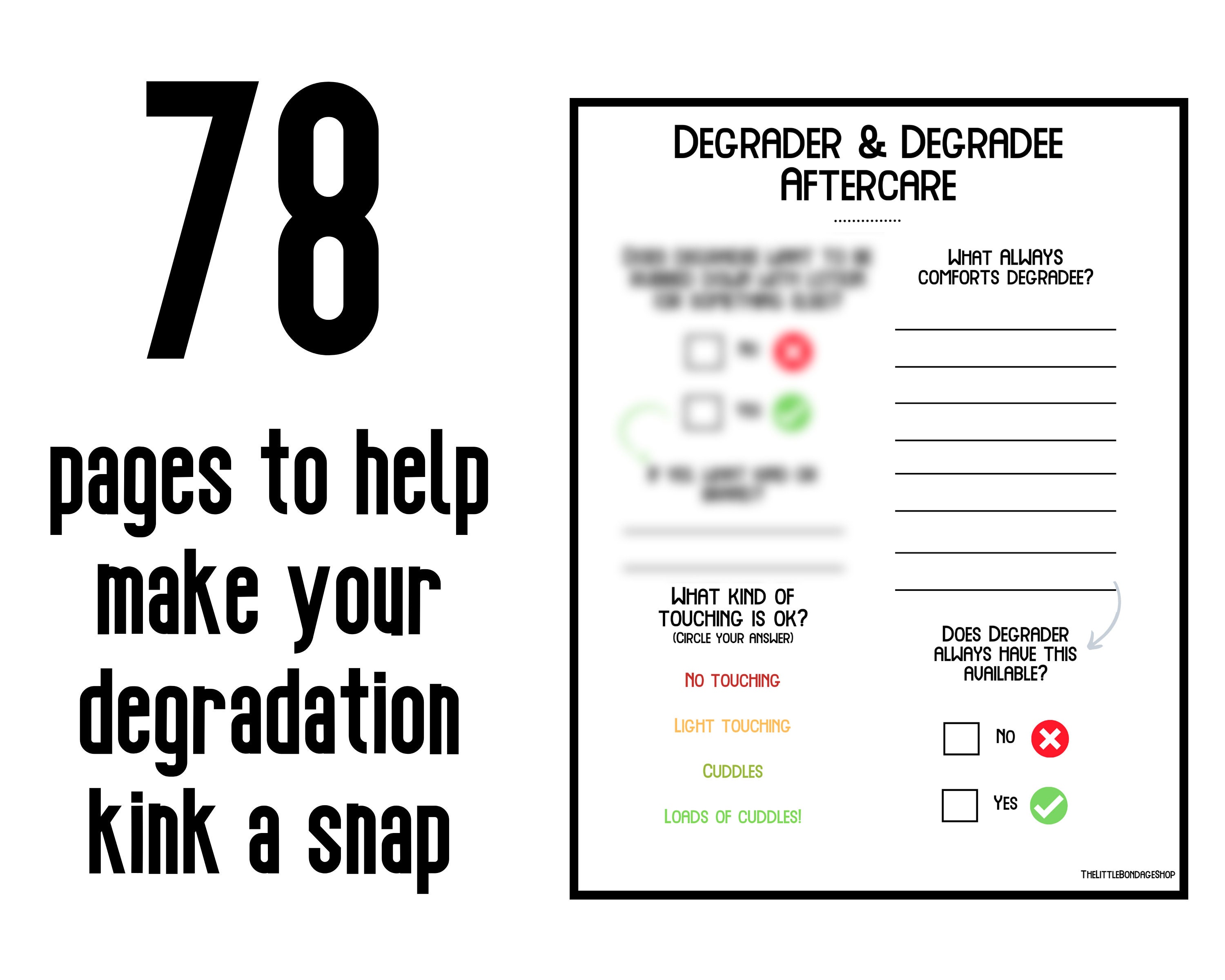 Humiliation Degradation Kink Workbook & Guide BDSM Degrading - Etsy