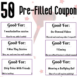 Afdrukbare kinky coupons, ondeugend vaderdagcadeau, seksgames voor volwassenen voor Kink afbeelding 2