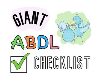 ABDL Checklist for Adult Baby Little Space, Caregiver Babygirl or Boy Ideas