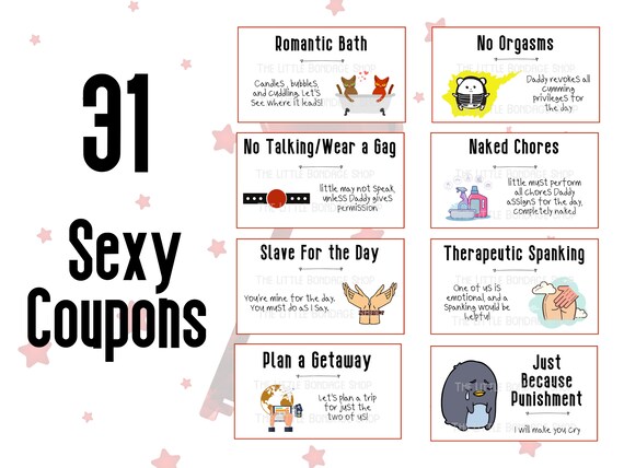 Naughty Valentine/'s Day Printable Kinky Coupons and Little Date Nights for DDlg /& DDlb Daddy BDSM Gift