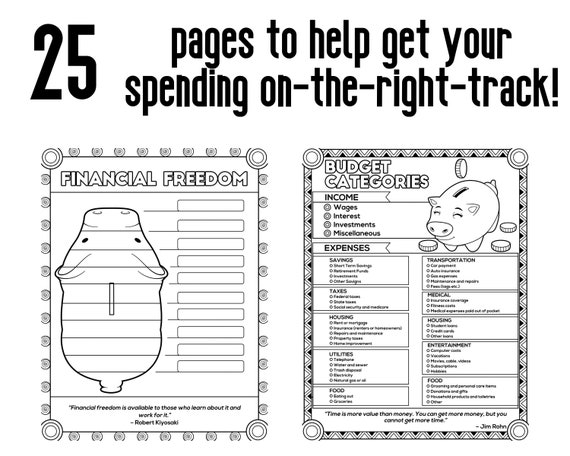 Budget Planner Coloring Book