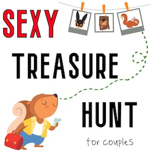Sexy Treasure & Scavenger Hunt for Adults, Kinky Valentines Printable Gift for Him