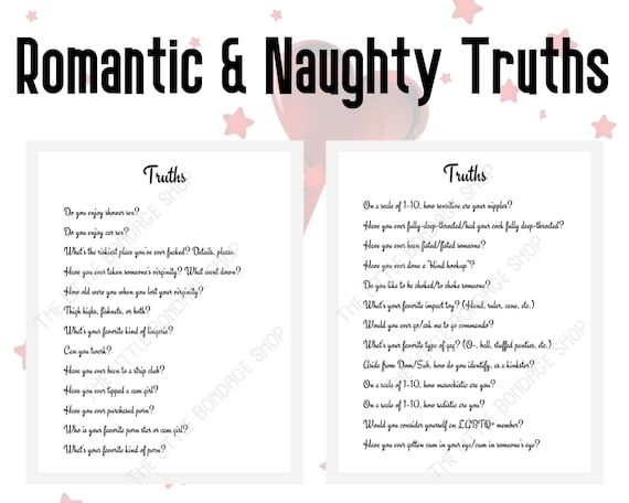 Naughty Game Sexy Truth or Dare Kinky Valentines