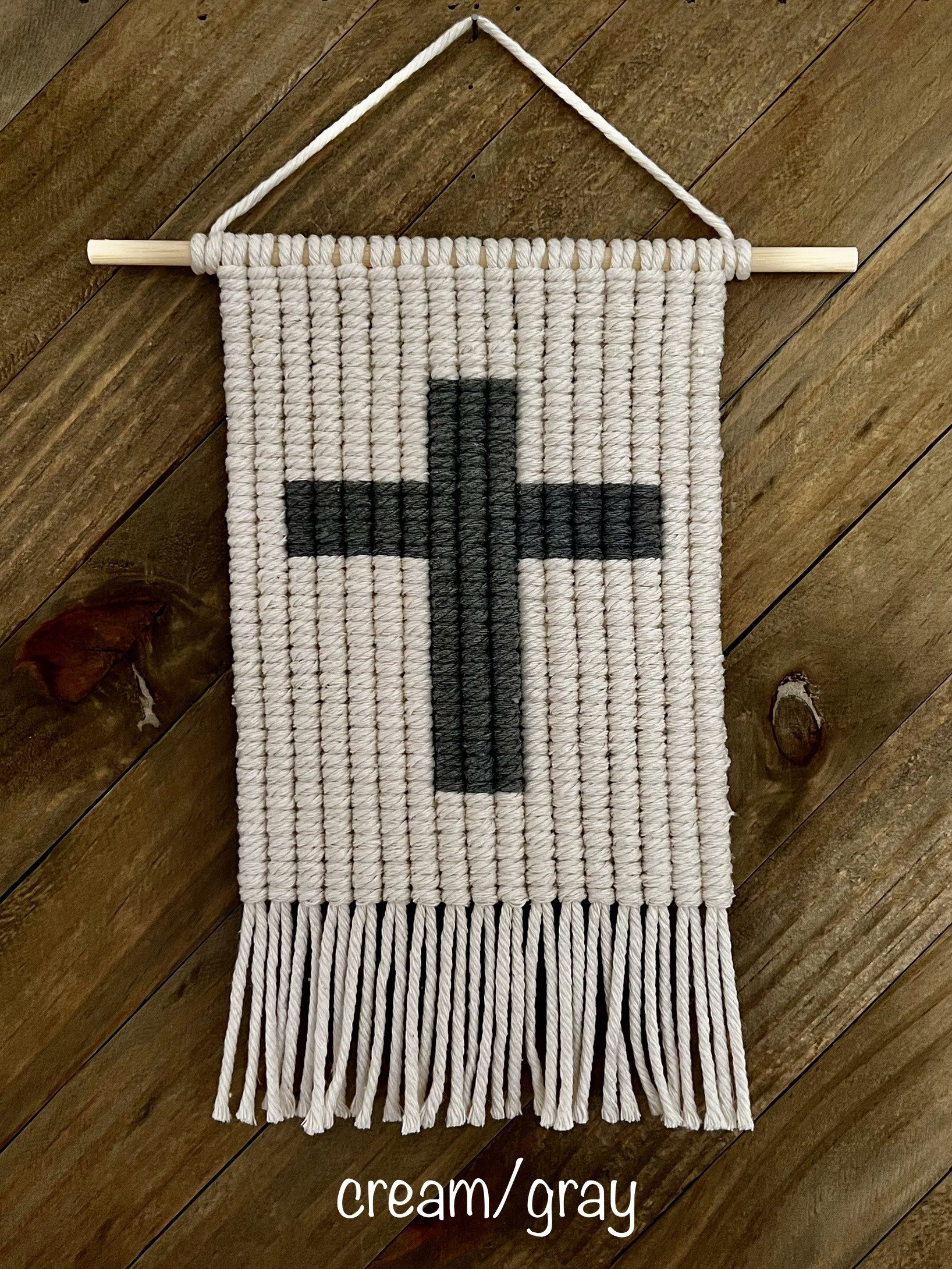 I Believe, Christian Macrame, Jesus, God, Cross Macrame, Gold Cross ...