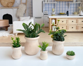 Potted Plant | Various Sizes + Styles | Patio Garden Balcony Living Room | Macy Mae 1:12 Scale Miniature Dollhouse Accessories & Furniture