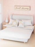 Upholstered Double Queen Bed | Off-White Grey | Primary Bedroom Mattress | Macy Mae 1:12 Scale Miniature Dollhouse Accessories & Furniture