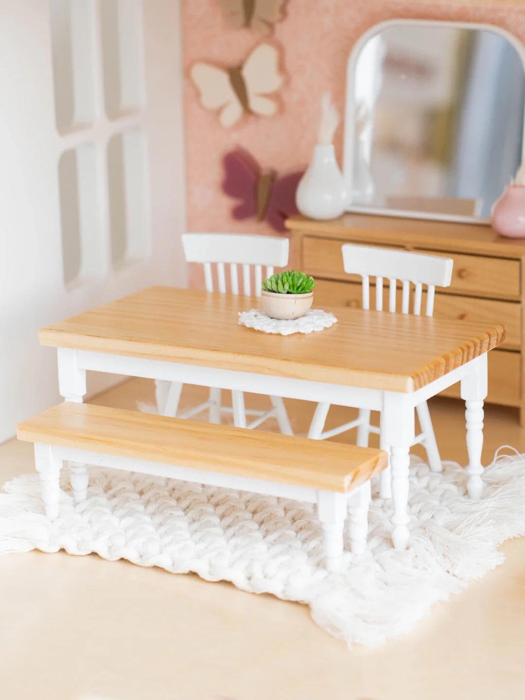 Doll House Miniatures 1:12 Scale Furniture Kitchen Shelve Rack Unfinished Wood E