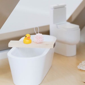 Oval Soaking Bath Tub | White | Bathroom | Macy Mae 1:12 Scale Miniature Dollhouse Accessories & Furniture