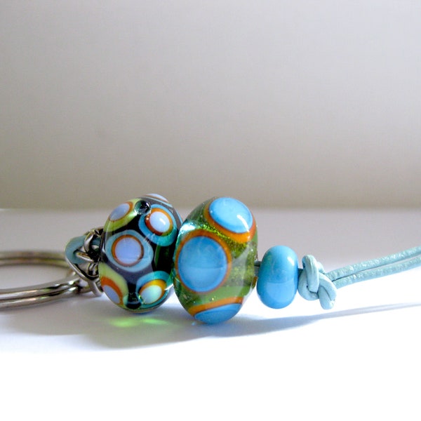 Keychains, accessories, gifts, glass beads, lampwork beads, women,