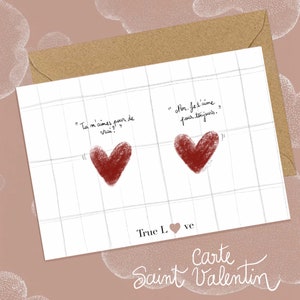 Carte True Love saint Valentin