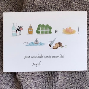 Carte rébus fin d’année