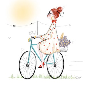 Carte fille de printemps