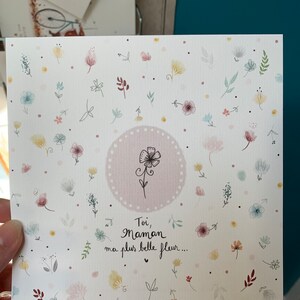 Carte fête des mamans fleurette