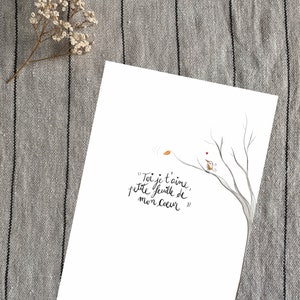 Carte petite feuille