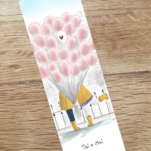 Love balloon bookmark