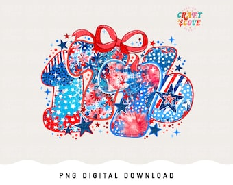 1776 PNG for Sublimation, Patriotic 4th of July Shirt File, Fourth of July Patchwork Coquette Bow Png, American Flag Independence Day PNG