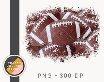 Football PNG File for Sublimation, Footballs Background for Sublimation, Football Clipart, Vintage Distressed PNG Backsplash, Touchdown