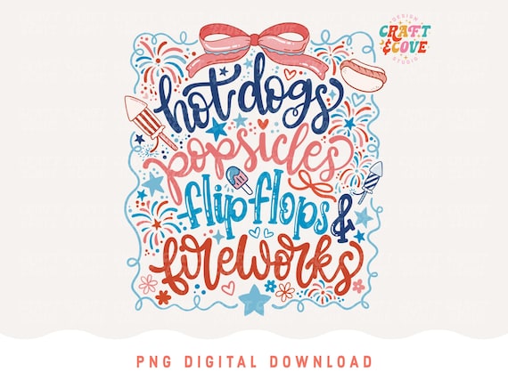 4th Of July Sublimation PNG, Flip flops Fireworks, Trendy Aesthetic Patriotic Tee Design, Coquette 4th of July Png, Preppy Summer Shirt File