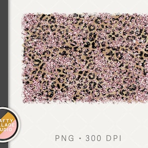 May include: Pink glitter leopard print digital paper with a distressed edge. This digital paper is perfect for crafting projects, scrapbooking, and more.