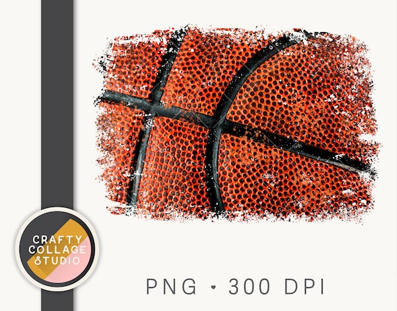 Basketball PNG for Sublimation, Distressed Basketball Background Sublimation Design Download, Grunge Transparent PNG Backsplash, Sports Png