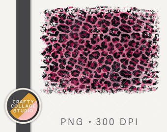 Pink Leopard PNG para descarga de diseño de sublimación, fondo de papel digital de impresión de leopardo rosa, archivo de impresión de sublimación de leopardo angustiado DTG