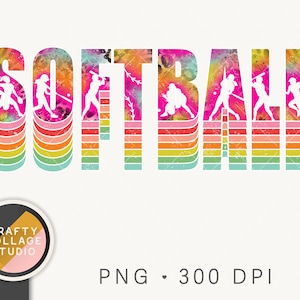 Softball PNG File for Sublimation, Softball Sublimation Designs Download Print File for DTG, Softball Love, Softball Mom, Leopard Neon Retro