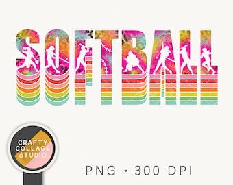 Softball PNG File for Sublimation, Softball Sublimation Designs Download Print File for DTG, Softball Love, Softball Mom, Leopard Neon Retro