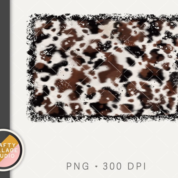 Brown Cowhide PNG Sublimation Designs, Western Cow Print Png, Cowboy Cowgirl Sublimation Background, Cow Backsplash, Grunge Distressed Png