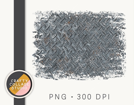 Checker Plate Rusty Metal PNG for Sublimation Design Download, Rusty Steel PNG, Steel Background Distressed Grunge Backsplash for Men PNG