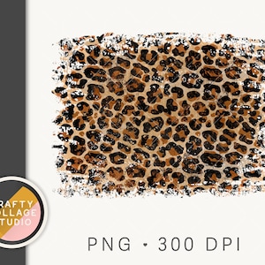 Leopard PNG for Sublimation Design Download, Leopard Print Digital Paper Background, Distressed Leopard Sublimation, Print File for DTG,