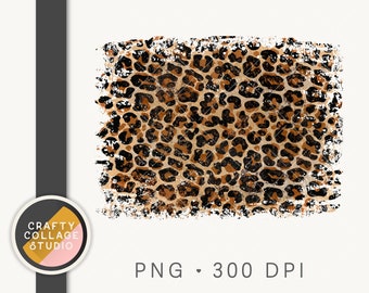 Leopard PNG for Sublimation Design Download, Leopard Print Digital Paper Background, Distressed Leopard Sublimation, Print File for DTG,