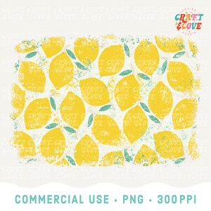 Lemon PNG Sublimation Background, Citrus Fruit Png for Sublimation, Distressed Sublimation Backsplash for Tumblers, Lemon Pattern Printable