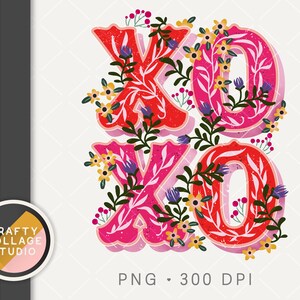 XOXO Png, sublimation fête des mères, Saint Valentin png pour sublimation, amour romance mariage sublimation design, usage commercial