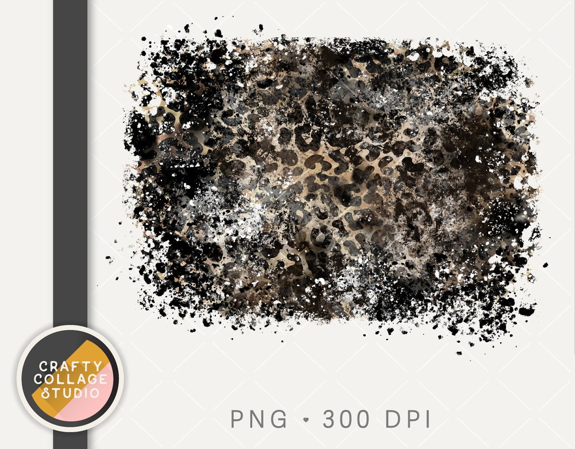 Grunge Leopard Print Background PNG for Sublimation - Etsy