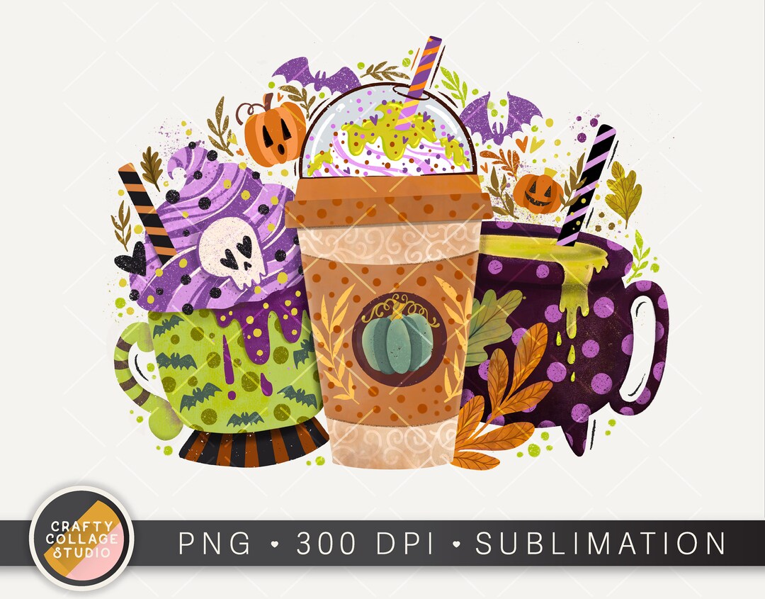 Halloween Drinks PNG, Fall Coffee Png, Pumpkin Spice Latte Png for ...