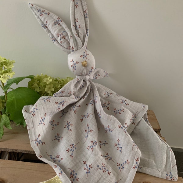 baby comforter rabbit double cotton gauze