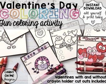 Valentine's Day Coloring Valentines