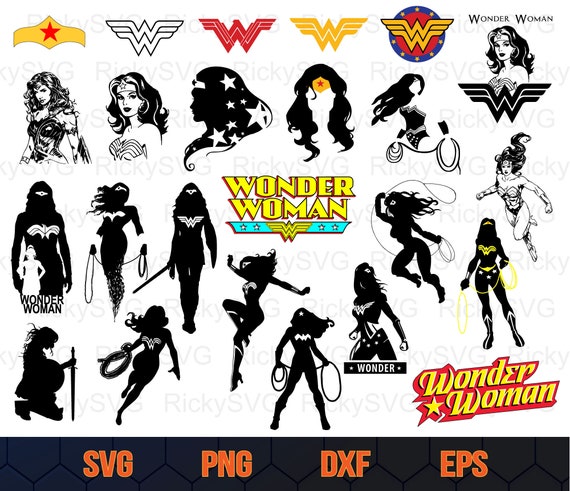Download Wonder Woman clipart silhouette Wonder Woman svg DC Wonder | Etsy