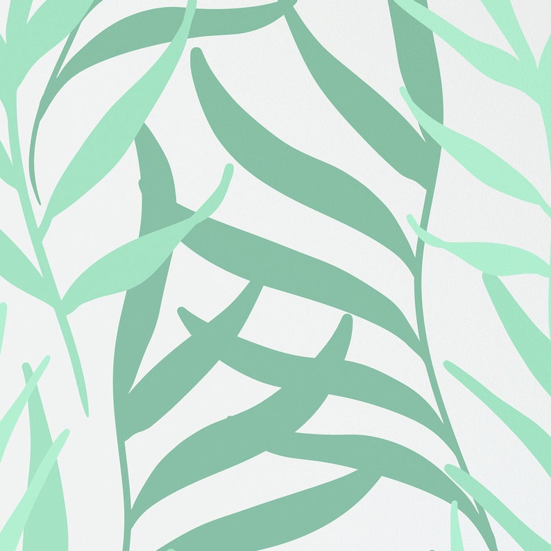 Any Size Peel and Stick Wallpaper Any Color Available. Self Adhesive Removable Green Floral Wallpaper Accent Wall Pastel Green