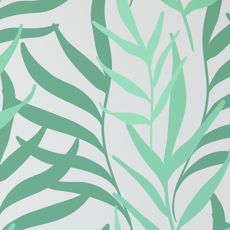 Any Size Peel and Stick Wallpaper Any Color Available. Self Adhesive Removable Green Floral Wallpaper Accent Wall Pastel Green