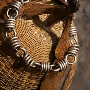Vintage silver metal Biche de Bere bracelet