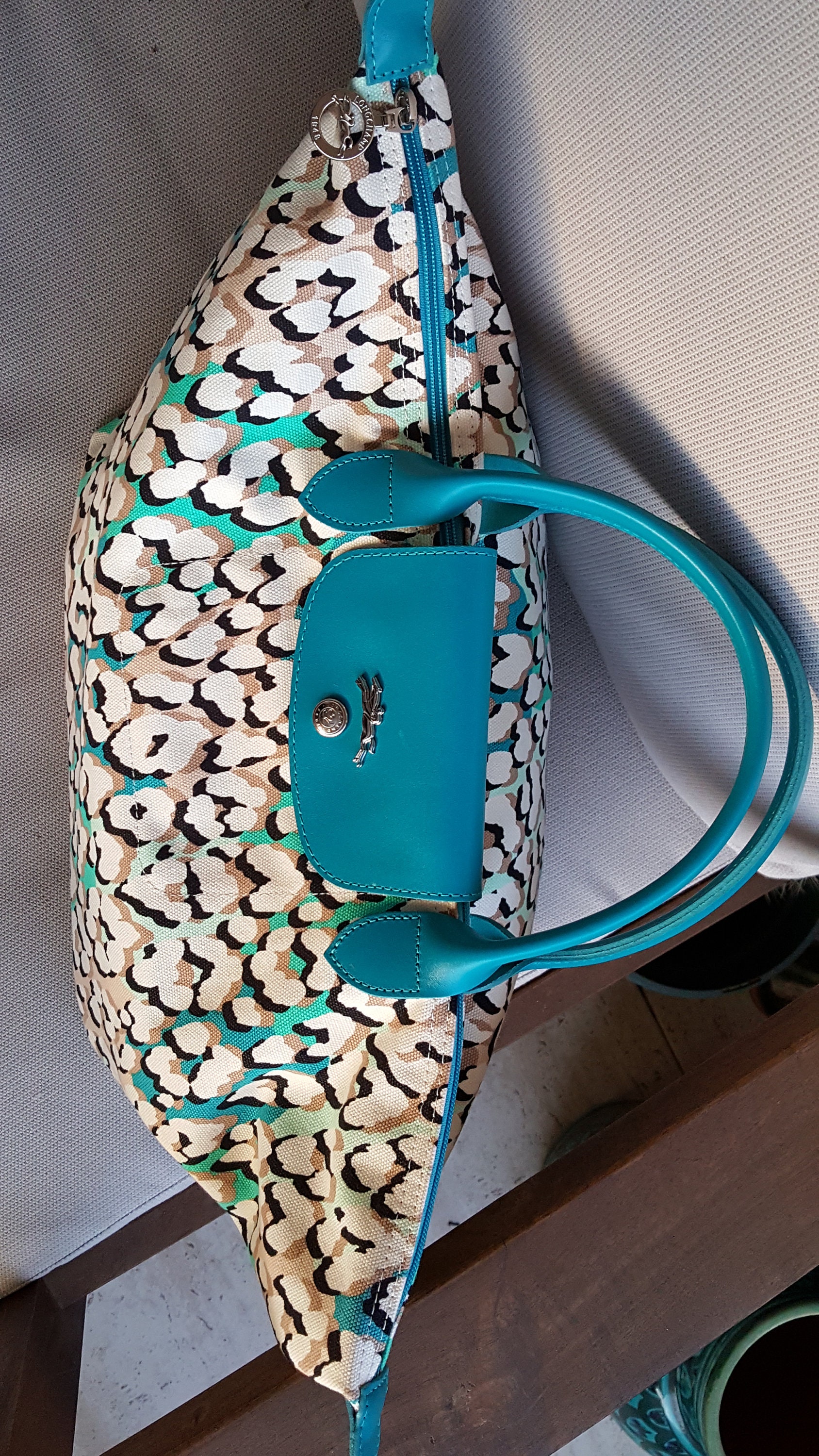 Longchamp Victoire Le Pliage Tote - Brown Totes, Handbags  Longchamp Le Pliage Panther Print Shoulder Tote Bag Limited Edition France Rare main image 1