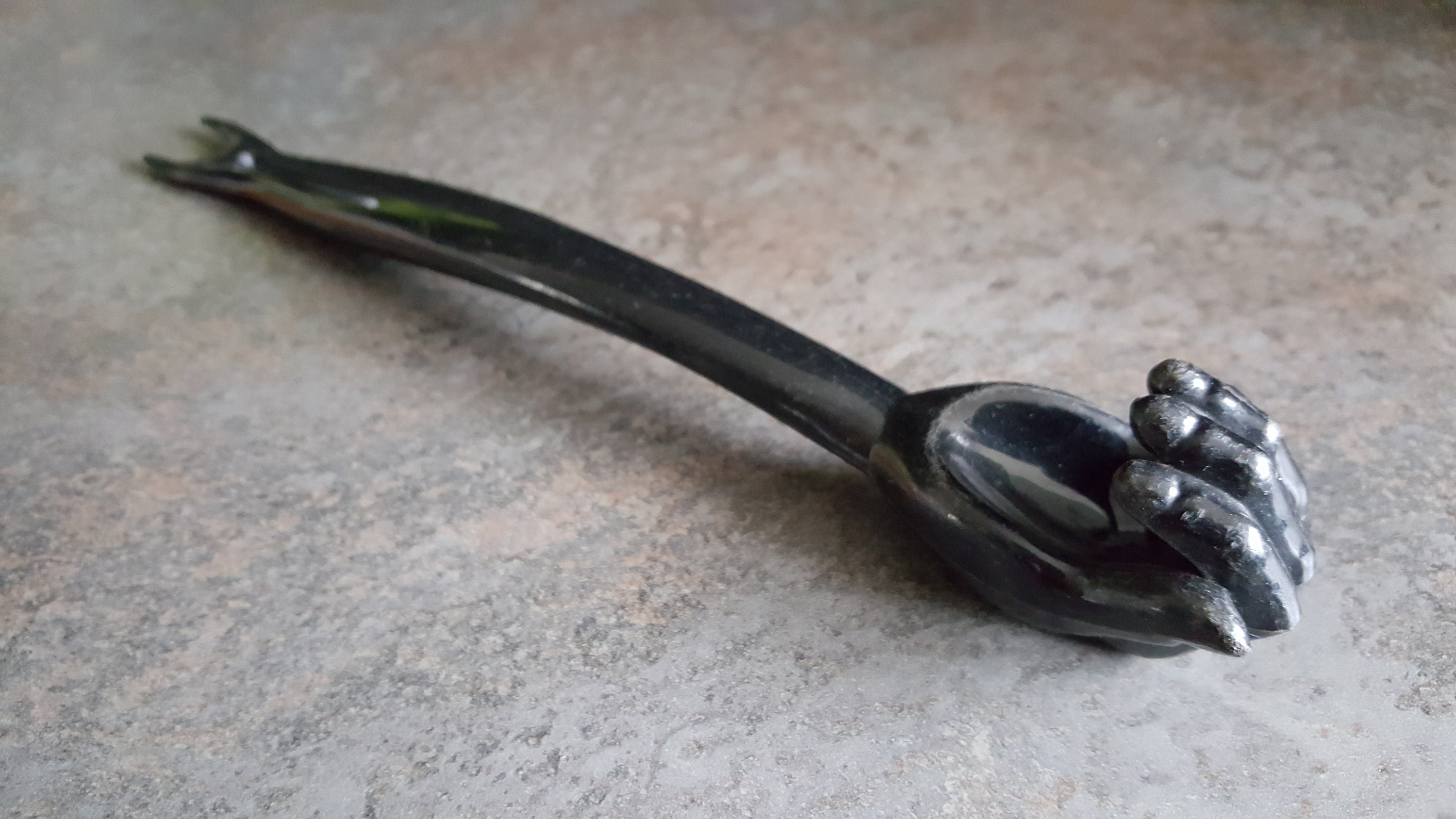 Cueillere de Service Olive Cornichon Apéritif Main Plastique Vintage 70's