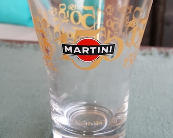 Martini glasses aperitif advertising vintage French bistro glass