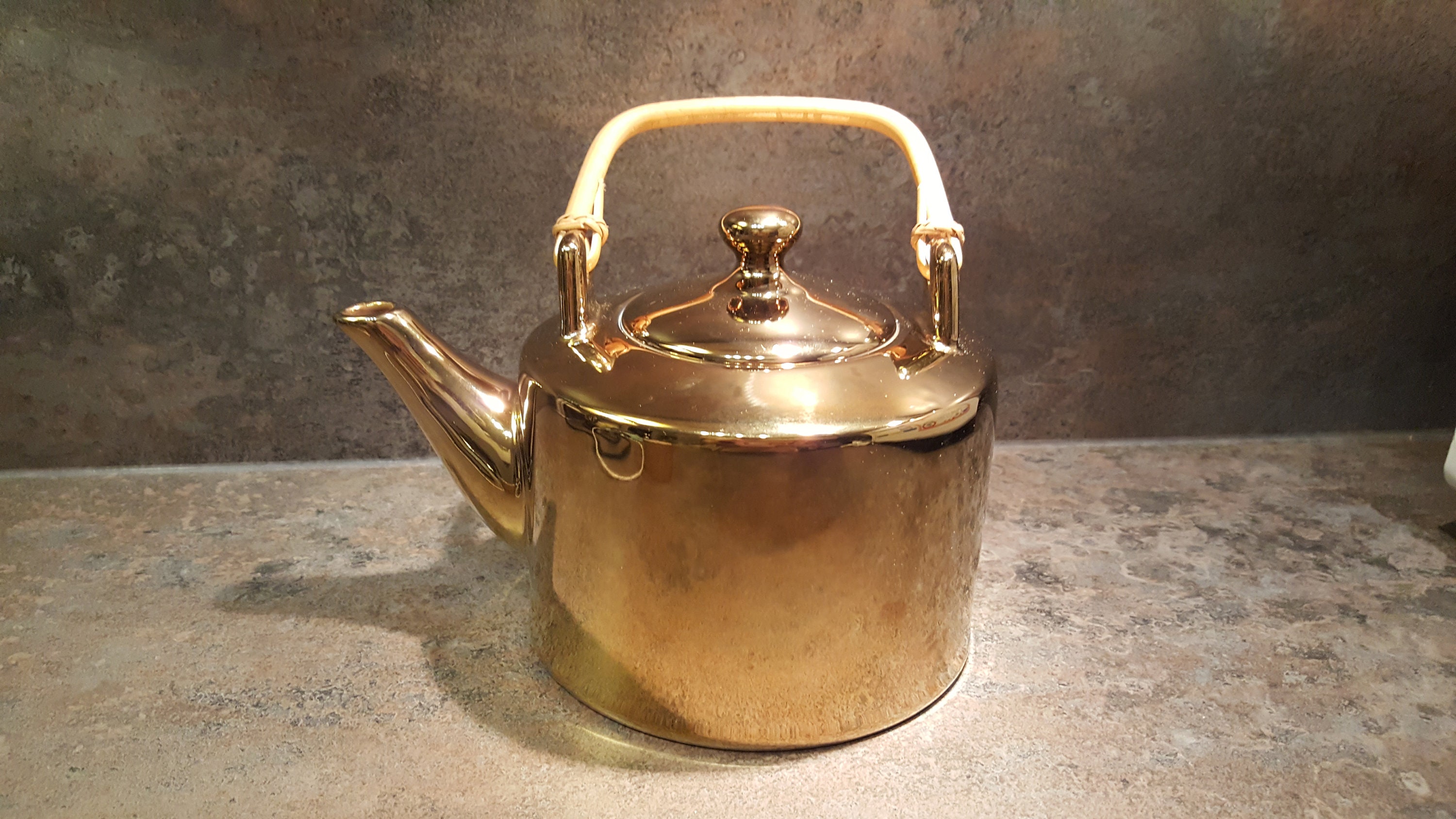 Theiere Dorée Vintage Grande Contenance