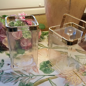 Set van ijsemmer en wijnkoeler De Turnwald verbinding plexi vintage 70
